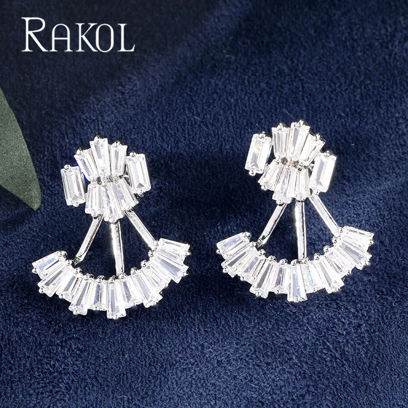 Женские серьги гвоздики с австрийским кристаллом и цирконием|brand stud earrings|stud