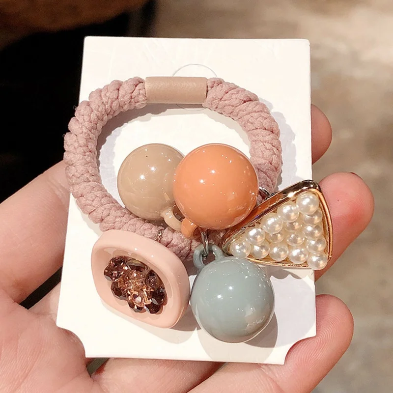 

Elegant Hair Rope Bracelet Scrunchie Women Elastic Hair Rubber Bands Accessories For Girls Tie Hair Ring Headdress Holder