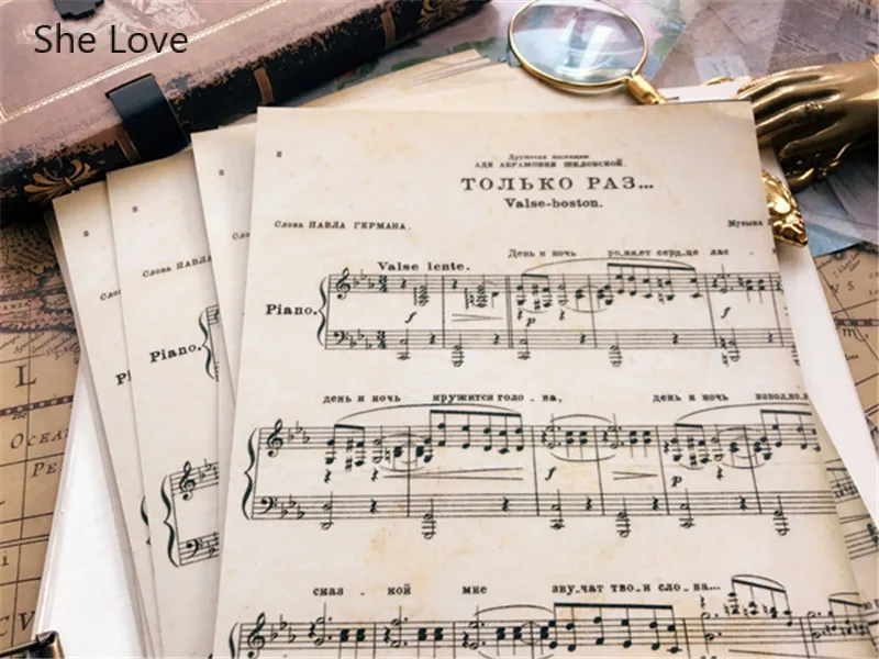 Винтажные бумажные стикеры Chzimade A5 для музыкальных книг страниц альбомов сделай