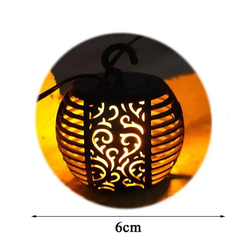 

10 Heads Outdoor Solar Lantern LED String Light Solar Waterproof Hanging Lantern Decoration Garden Flashing Solar Flame Light