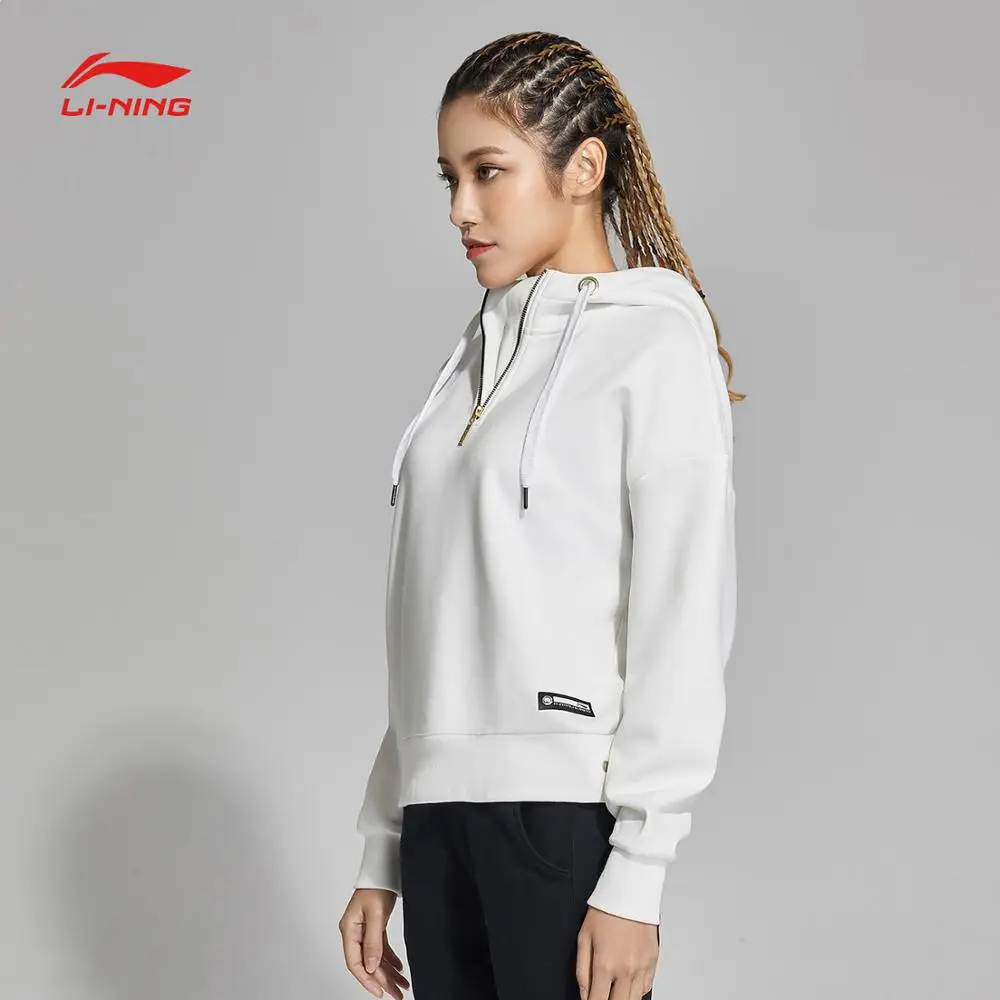 (Распродажа) Li-Ning Женская Толстовка BAD FIVE для баскетбола теплый флис 66% полиэстер