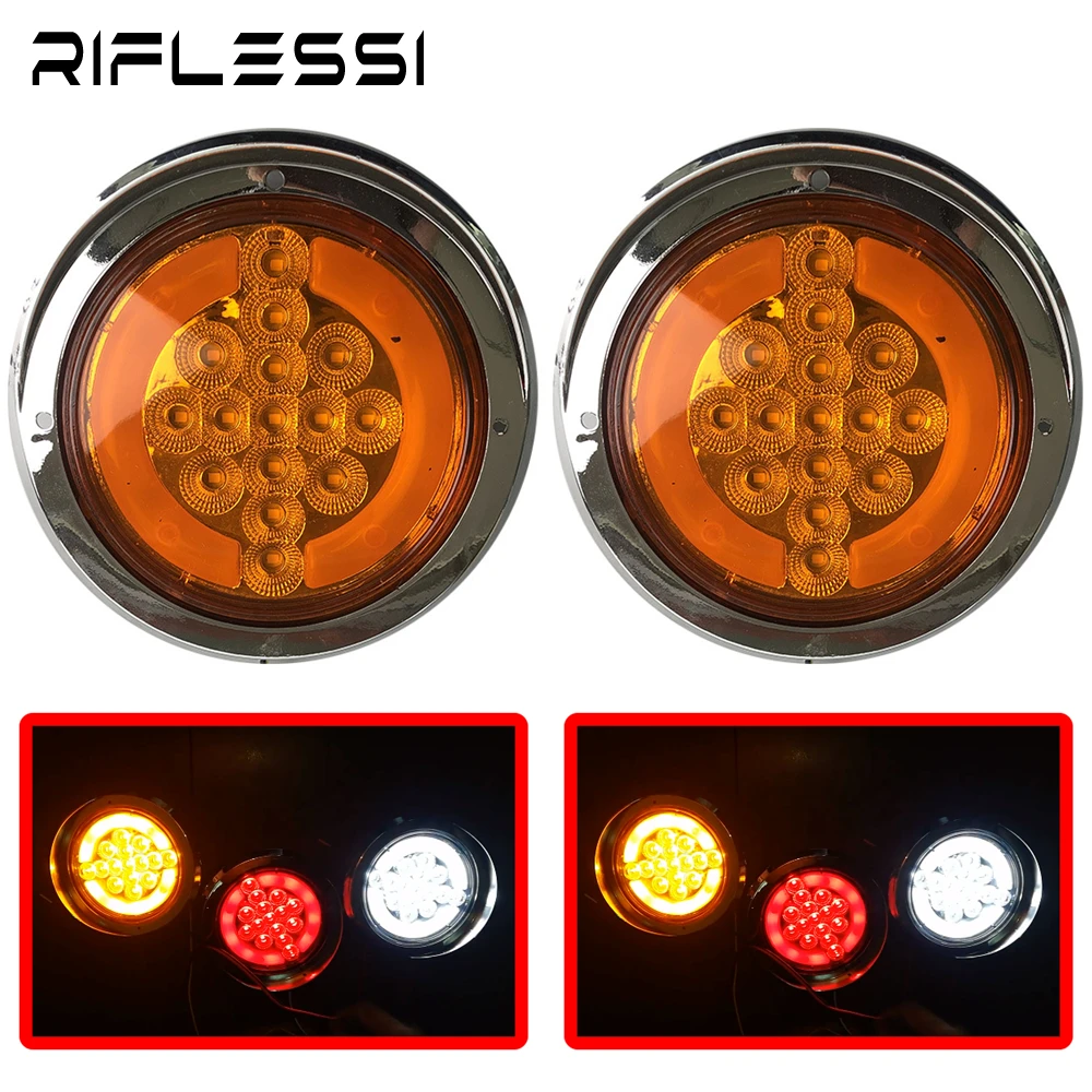 

2 x LED Tail Lights 24V Truck Stop Lamp Turn Signal Trailer Lights Lorry Pickup Car Reverse Rear Brake Light