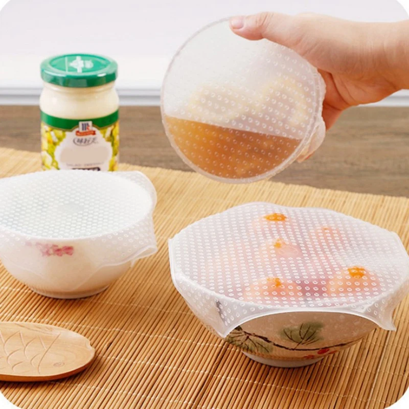 8 шт Силиконовая крышка чаши многоразовые для Еда крышки растягивающиеся из