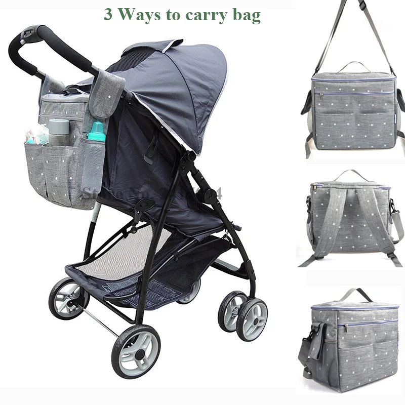 Waterproof Large Capacity Baby Stroller Accessories Diaper Bag Cartoon Color Folding Elephant Organizer bottle Bag travel nappy