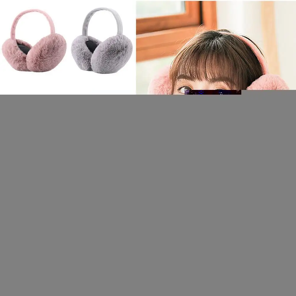 

Winter Warm and Windproof Antifreeze Earmuffs Overall Memory Bags Removable Simple Earmuffs Headband Ear Plush Unisex Folda M3G8