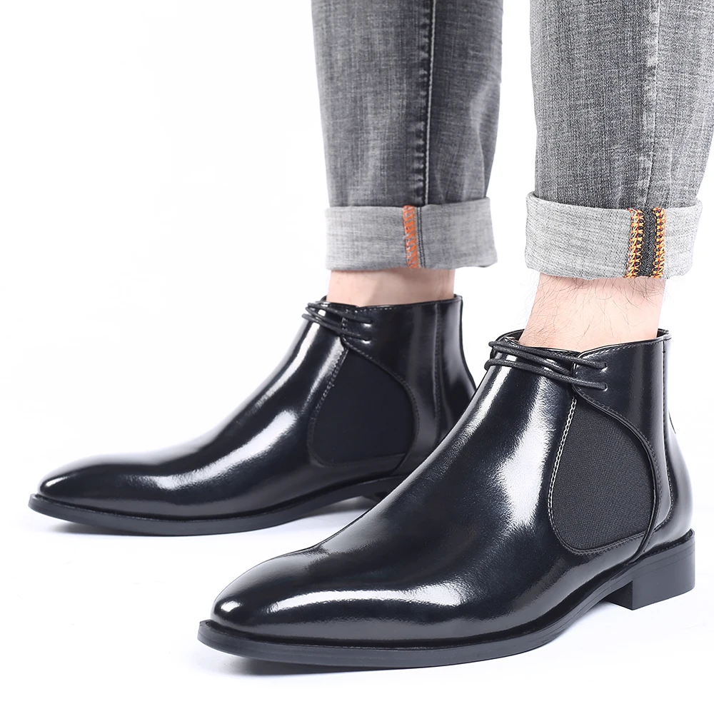 

Men Boots Fashion Shoes Ankle Boots Vintage High Quality Comfortable Chelsea Boots Mens Slip on Luxury Shoes