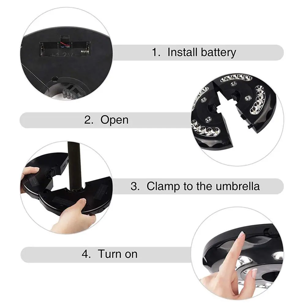 24 светодиодный ные фонарики зонтик портативный уличный фонарь для кемпинга