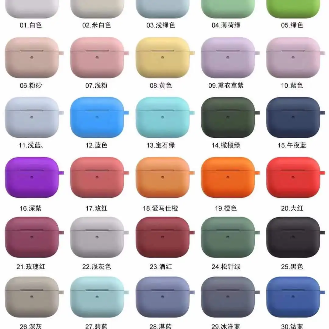 

Soft Silicone Cases For Apple Airpods pro3 Protective Case Bluetooth Wireless Earphone Cover For Apple air pods Charging Box Bag