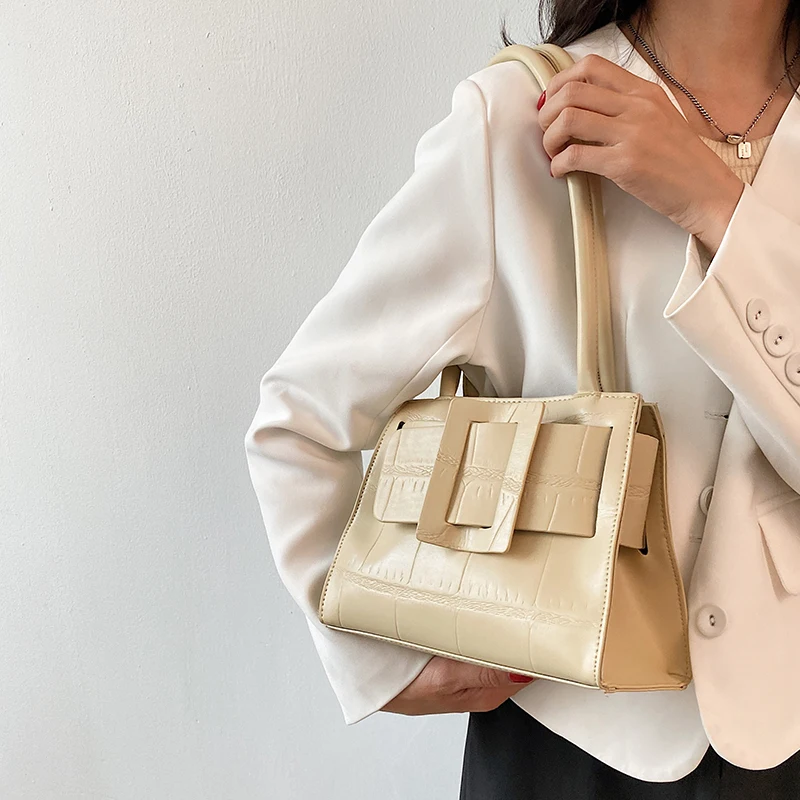 

Квадратная сумка под подмышку с узором под камень, Новинка лета 2021, женская дизайнерская сумка высокого качества из искусственной кожи, одн...