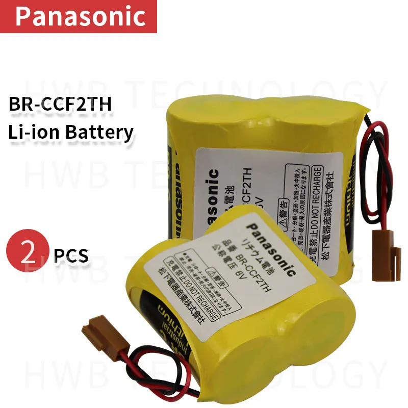 2шт BR-CCF2TH аккумулятор с w/2 P штепсельной вилкой 6V 5000mah PLC FANUC литиевые батареи bateria для Panasonic Прямая