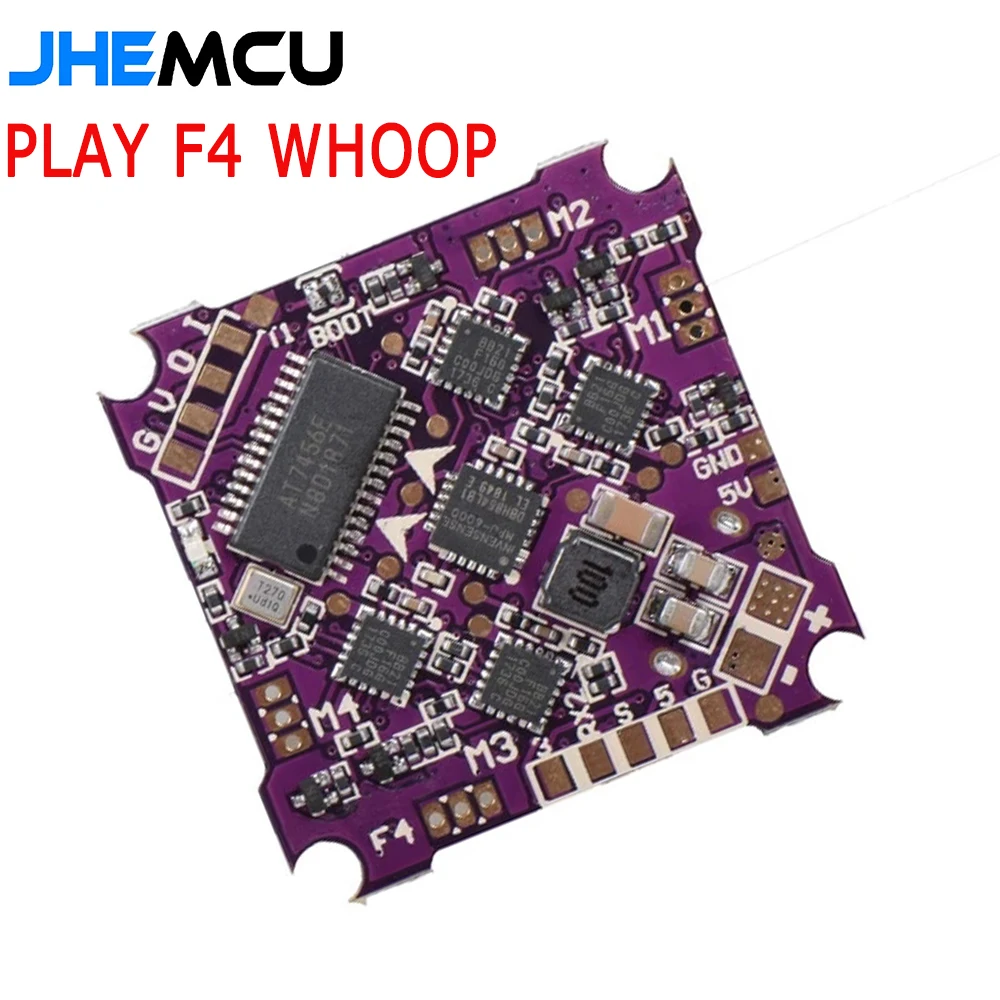 

JHEMCU Play F4 Whoop Flight Control 1-2S Integrated 4 in 1 Brushless ESC Support DSHOT Oneshot125 Multishot PWM for FPV Drone