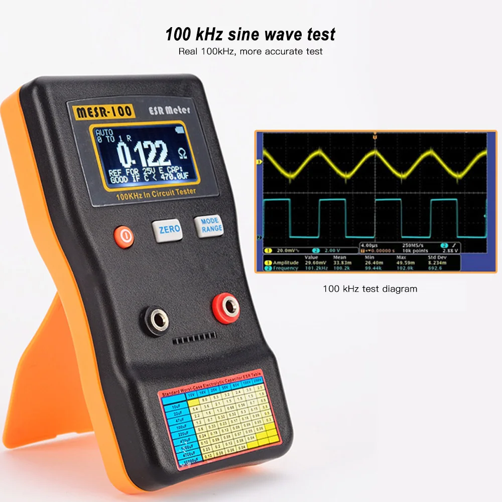 

1 шт. MESR-100 Профессиональный постоянной ёмкости, универсальный Конденсатор СОЭ метр измеритель сопротивления Высокая точность постоянной ё...