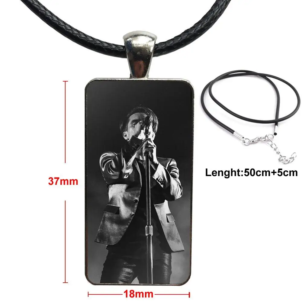 

For Women Girls Handmade Glass Cabochon Pendant Necklace Rectangle Fashion Necklace Panic At The Disco Pretty Odd