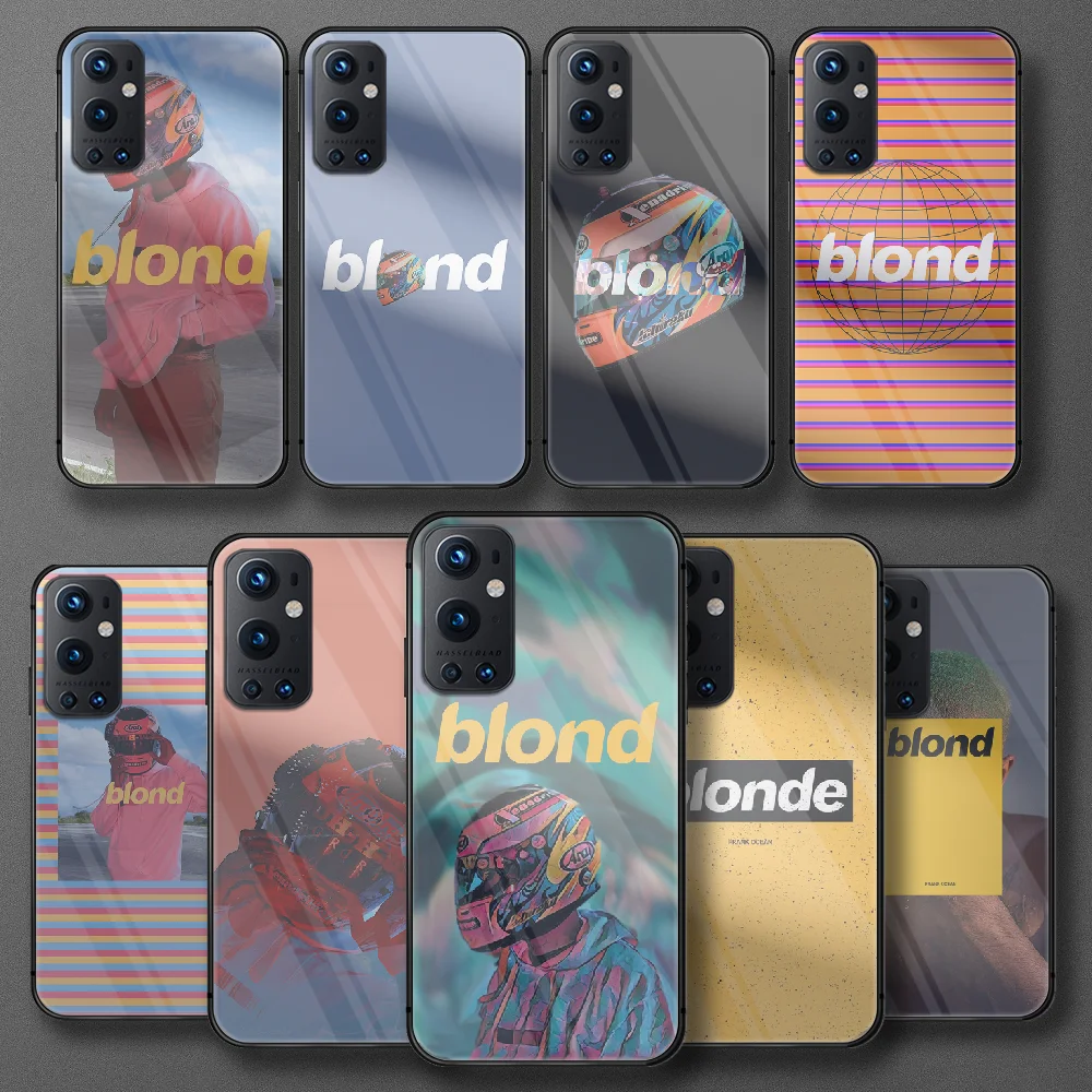 

Frank Blond Ocean rapper Tempered Glass Phone Case For Oneplus Realme Q3 C21 GT Nord 5 6 7 8 9 T Pro Oppo Find X3 Cover Back
