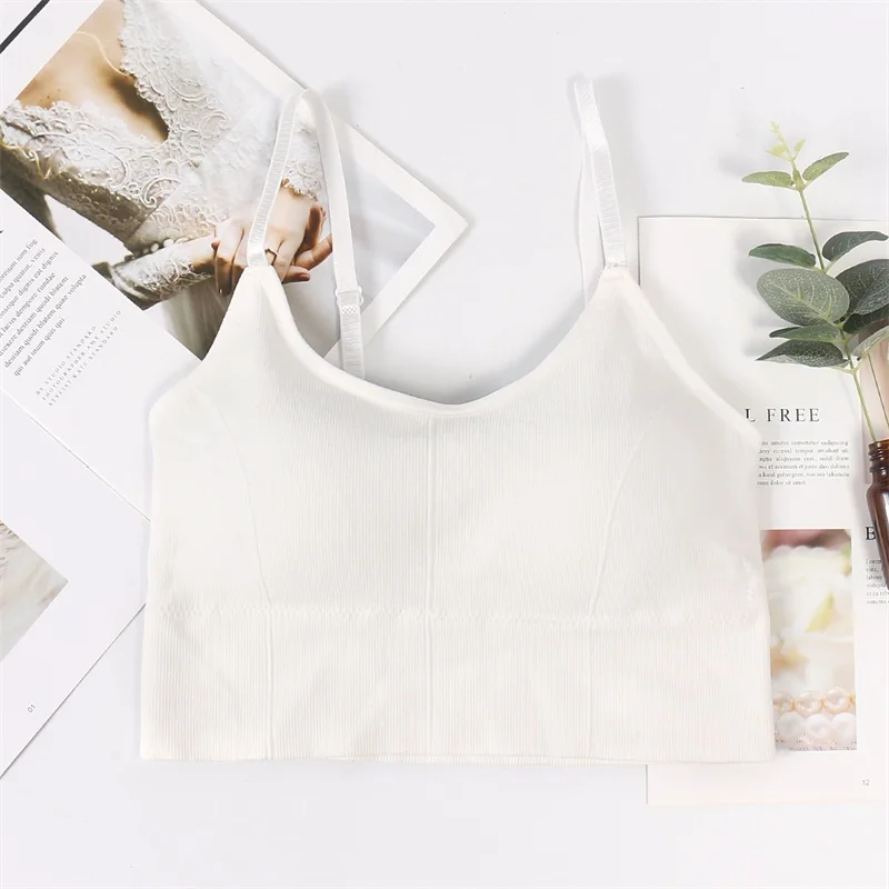 Фуксия Sexy Women Bras Tops Tube Chest Wrap Bandeau Tops Women Wireless Bras for Women Lingerie bralette Push Up Underwear B0158 - Цвет: Фуксия