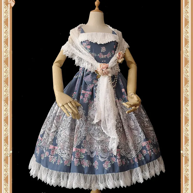 

Милые белые кружевные длинные женские шарфы в стиле "Лолита" от Infanta