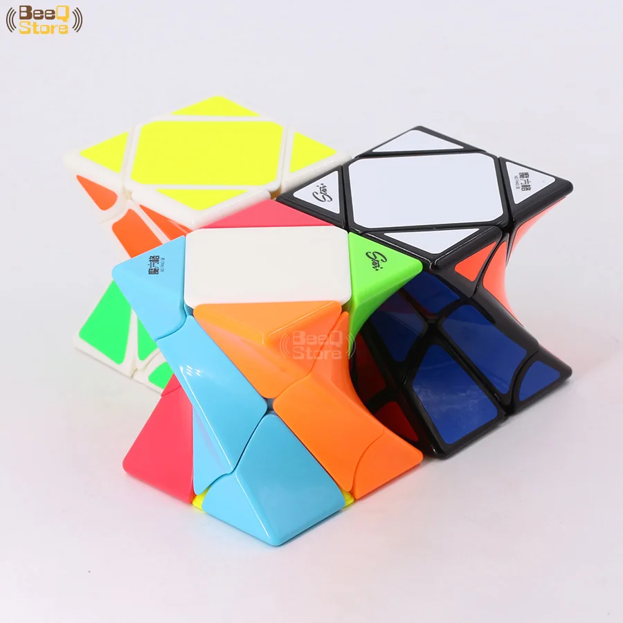 Mofangge Twistyskewb Twisty Skew Cube Cubo Magico Speed головоломка игрушки для детей черные наклейки