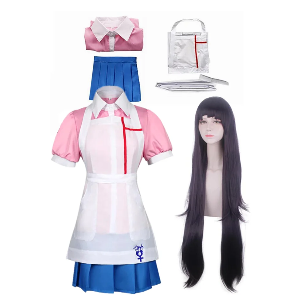 

Anime Danganronpa Mikan Tsumiki Uniform Woman Dress Cosplay Costume