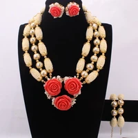 dudo costume jewelry sets for african party nigeria wedding set coral flowers african jewelry set nigerian wedding costume