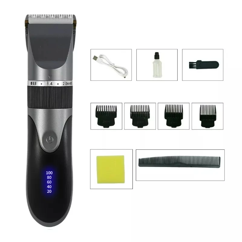 

Hair Clipper Rechargeable Hair Trimmer Professional Cordless Barber Shaving Machine Razor Electric Hair Cutting for Men Haircut