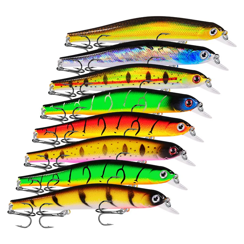 

1 PCS/lot 125mm 17.5g Fishing Lure Minnow Hard Bait With 3 Fishing Hooks Fishing Tackle Lure 3D Eyes Free Shipping