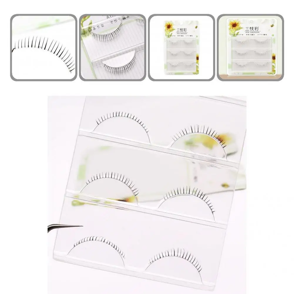 

3 Pairs Fashionable Handmade Long Lifespan Transparent Terrier Fake Eyelashes for Daily Life Eye Lashes Fake Eyelashes