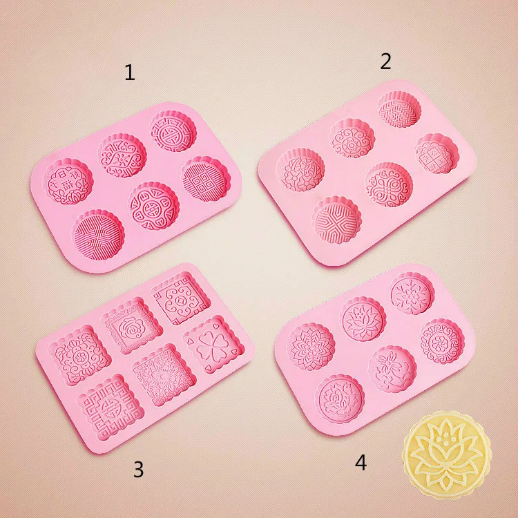 3D круглая и квадратная силиконовая форма для мыла с 6 полостями торта DIY