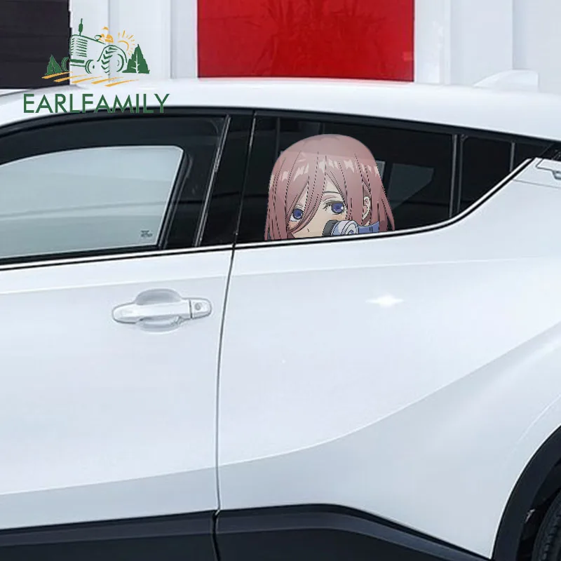

Забавные автомобильные наклейки EARLFAMILY 26 см х 21,4 см для Мику Накано, аксессуары для стайлинга автомобилей, водонепроницаемые наклейки на бам...