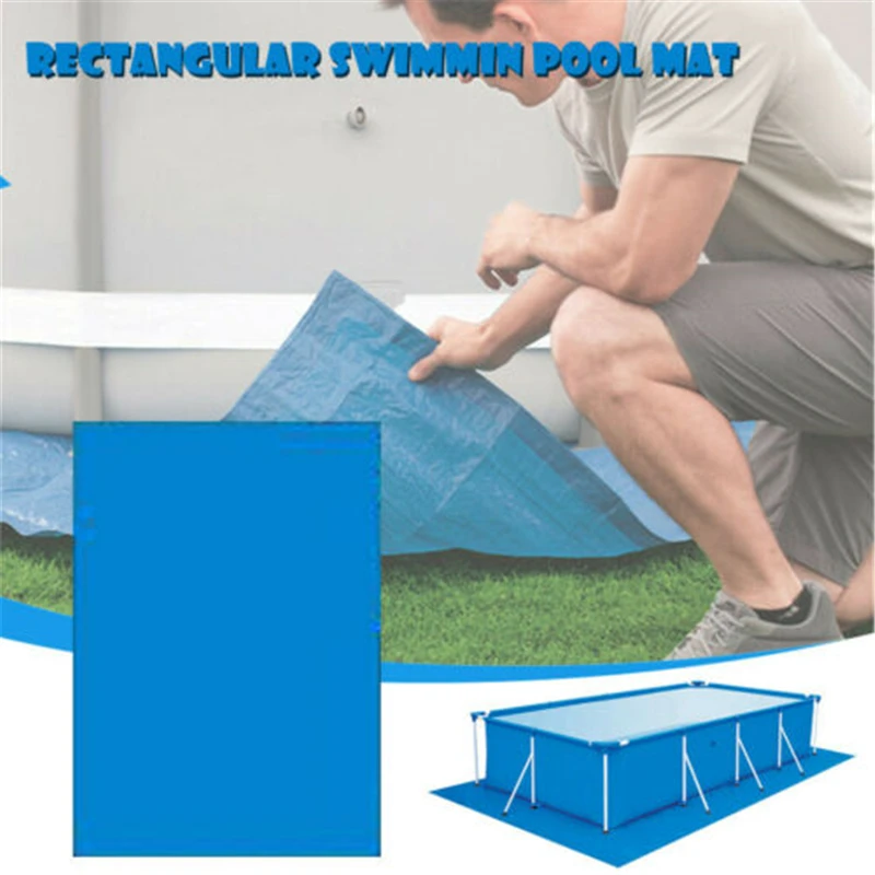 

274/335/338/396/445cm Rectangle Swimming Pool Cover Foldable Pool Mat Floor Cloth Swimming Pool Protective Mat Dustproof Pad