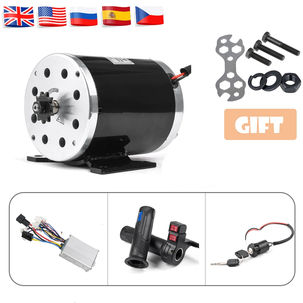 24v/36v/48v Электрический коллекторный мотор Conversion Kit 500 Вт 1000 ватт Dc-контроллер для