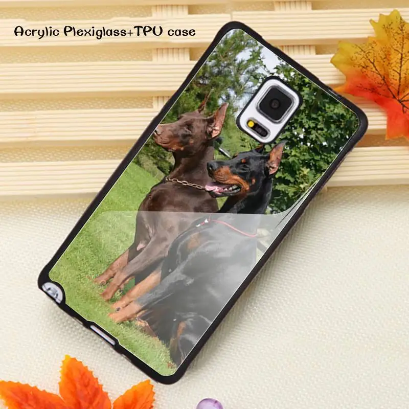 

Animal Dachshund Doberman Dog Phone Case Acrylic Plexiglass TPU For Samsung Note20 10 9 8 7 5 Pro ULTRA