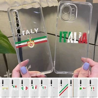 italy italia national flag phone case for redmi note 5 7 8 9 10 a k20 pro max lite for xiaomi 10pro 10t