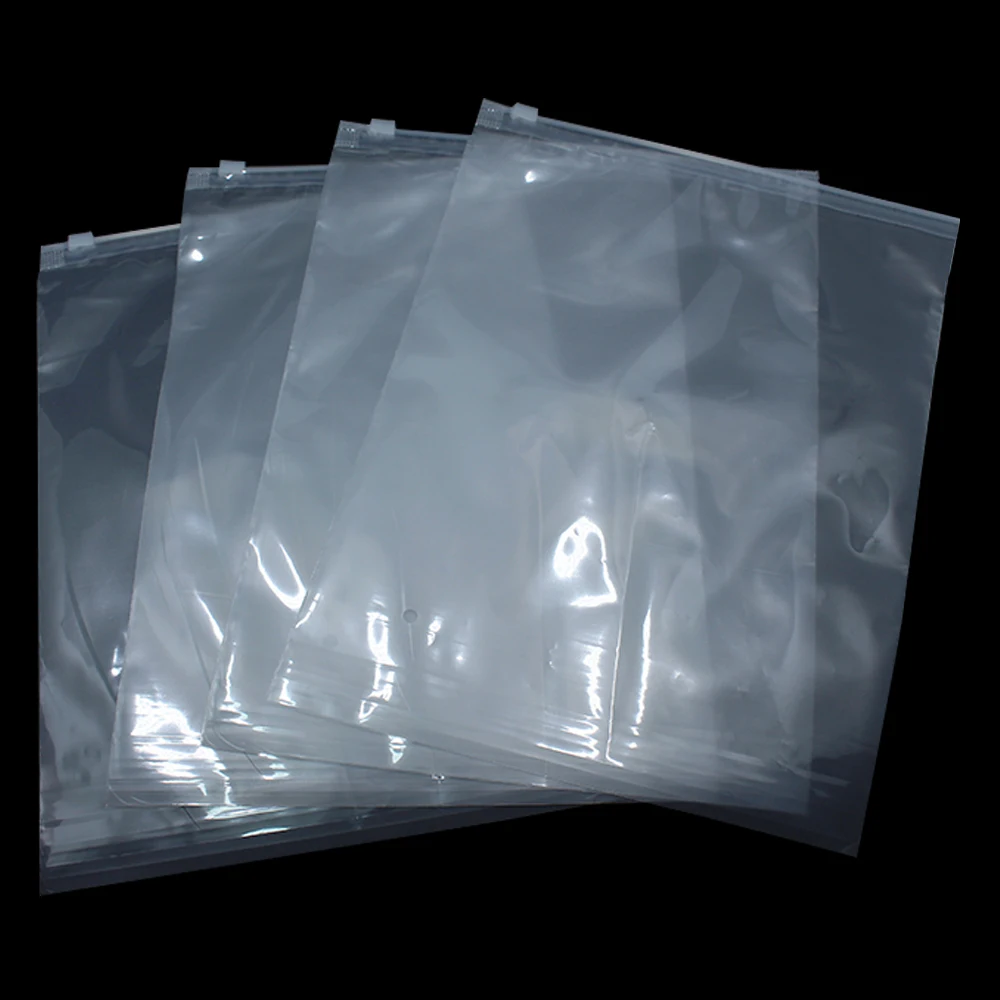 Пластиковый пакет для хранения матовый прозрачный с застежкой молнией плотно