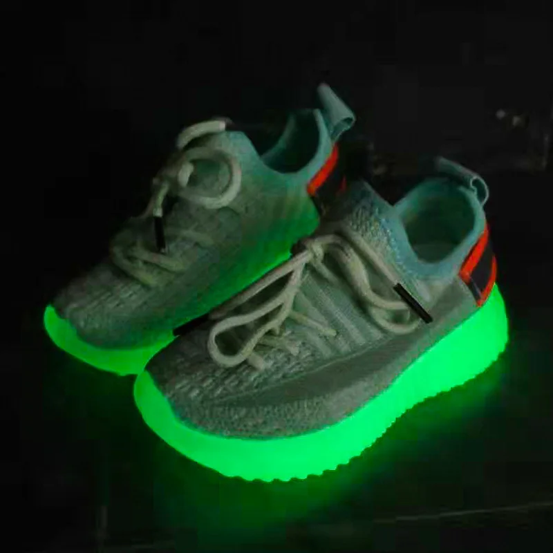 

SanSheng children's Coconut shoes solid color sole led autumn new boys' tennis shoes girls' breathable casual sports shoes