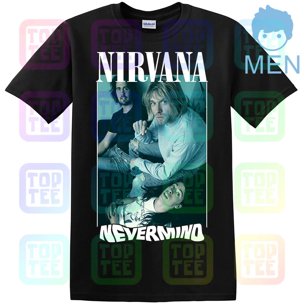 MEN-BLACK Винтаж Редкие 90 s NIRVANA NEVERMIND TOUR футболка Размеры S-2XL Репринт - Цвет: MEN-BLACK