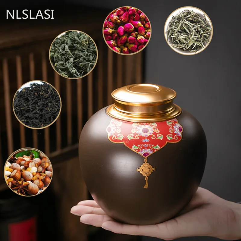 

Большая Дорожная чайная коробочка из фиолетовой глины Oolong Tieguanyin, чайные коробки, портативная чайная банка, домашняя емкость для хранения ко...