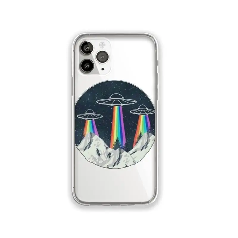 

Cute Cartoon Astronaut Moon Phone Case Transparent for iPhone 11 12 mini pro XS MAX 8 7 6 6S Plus X 5S SE 2020 XR