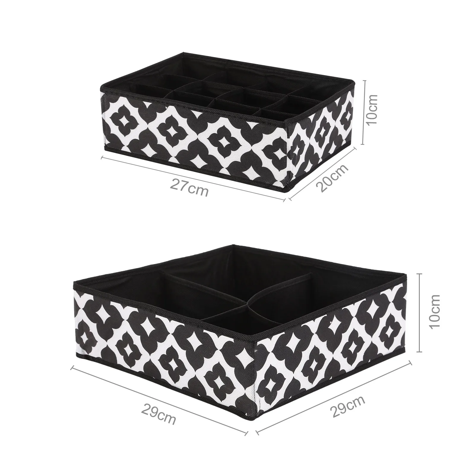 

1/2pcs Foldable Storage Box Underwear Organizer Wardrobe Divider Drawer Closet Bra Socks Ties Bedroom Space-saving Multigrid