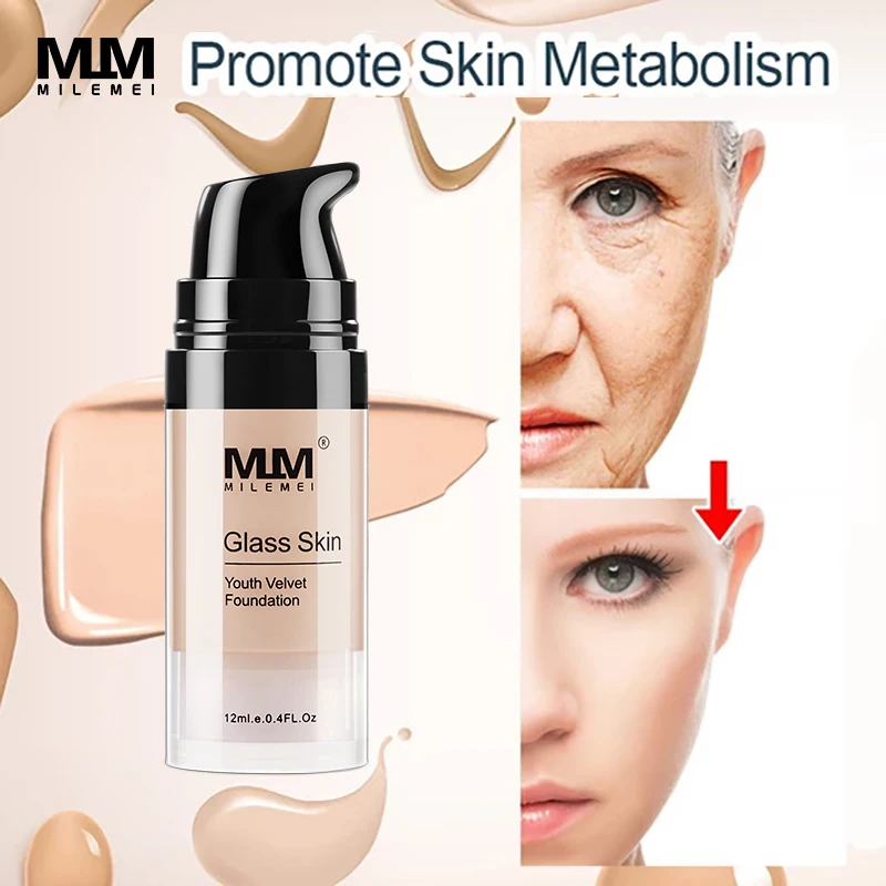 Молодежный бархатный тональный крем основа жидкий профессиональный полный