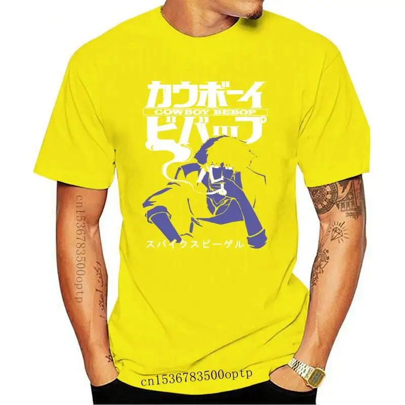 

New Cool Cowboy Bebop T Shirts Men Short Sleeve Casual Anime Space Spike Japanese Manga Jet Faye Tshirt O-neck Cotton Tee Tops M