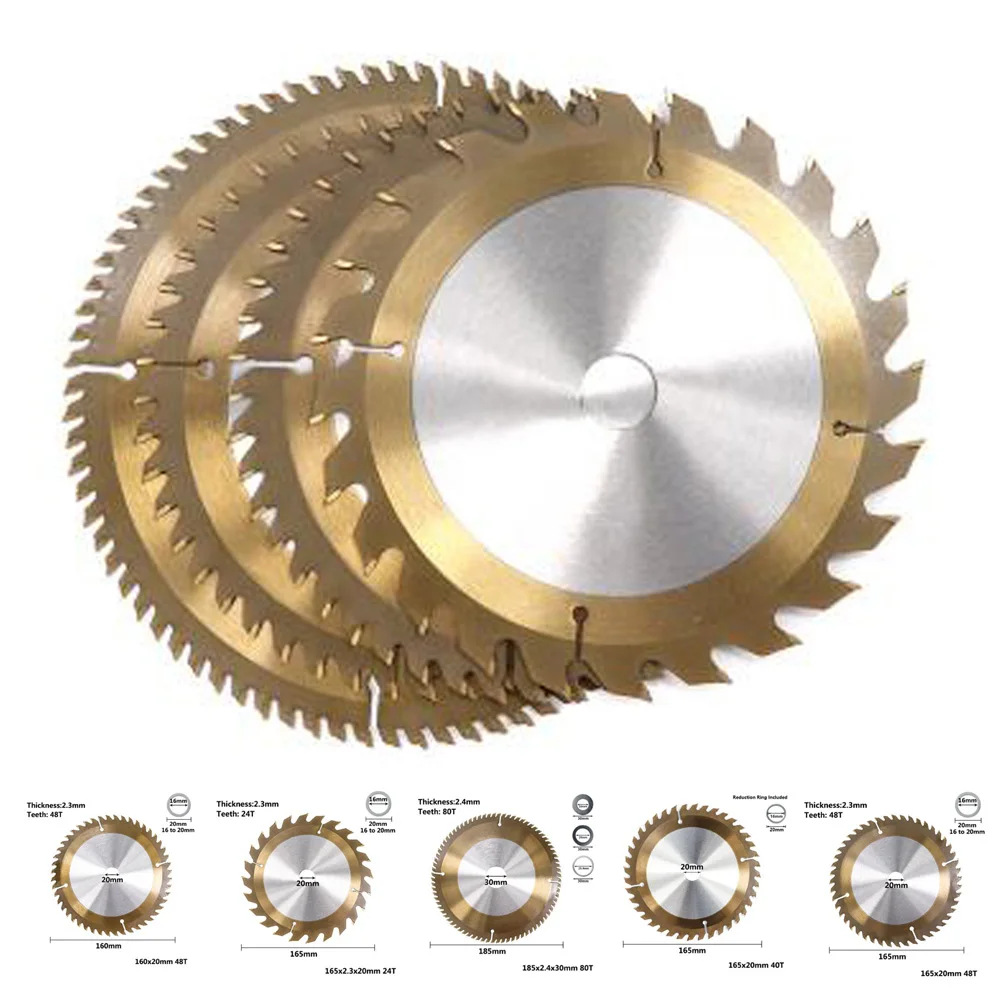 

24/40/48/80T Wood Carving Disc Circular Saw Blade Disc 160/165/185mm Cutter Metal Plastic For Angle Grinder Metal Cutting Disc