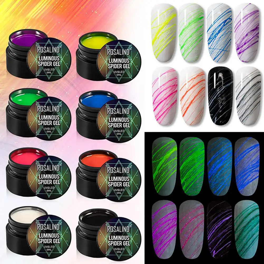 

Spider Gel Luminous Nail Art Design With 8ml Gel Polish Need Cured Manicure Kit Semi Permanent Gel Art Tools Set