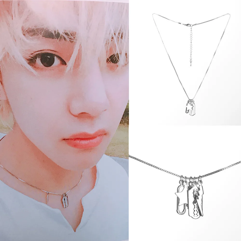 Новое поступление ожерелье Bangtan Jin SUGA J hope Jimin V одинаковое с кулоном чокер для