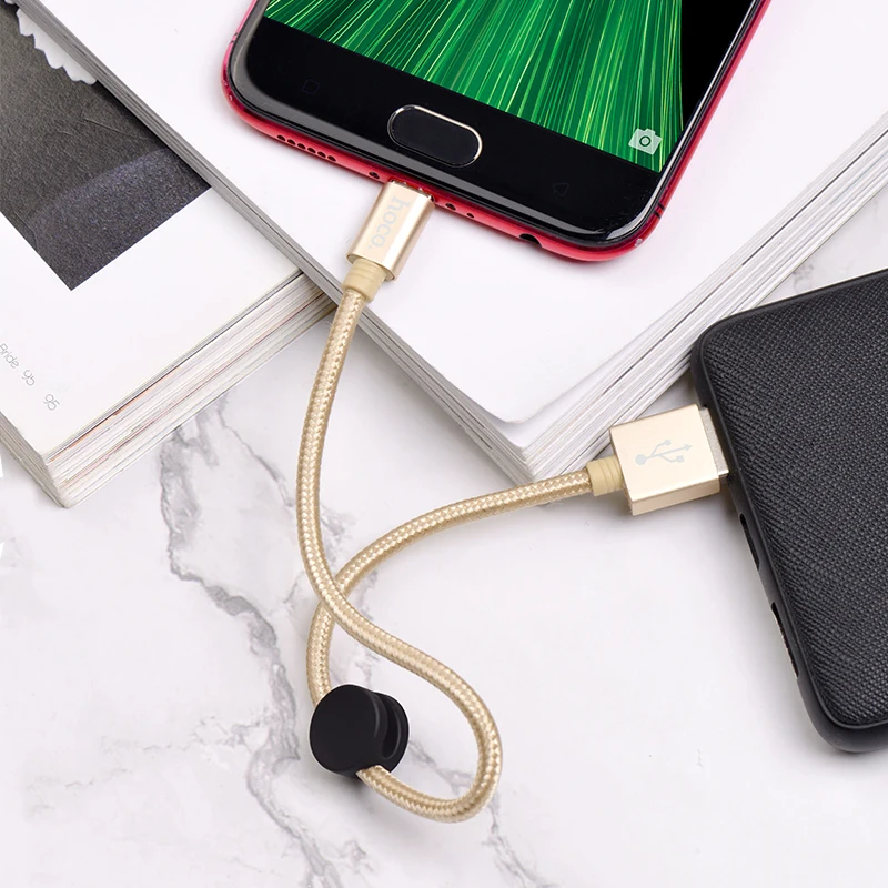 Беспроводное зарядное устройство HOCO Micro USB кабель 2.4A нейлоновый быстрой зарядки