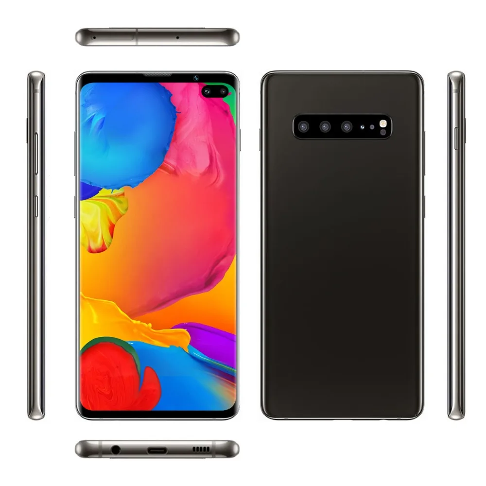 Смартфон с большим экраном Cectdigi S10 Plus 6,5 дюймов Android 9,0 смартфон распознавание лица/отпечатков пальцев/Ирис Бесплатный чехол