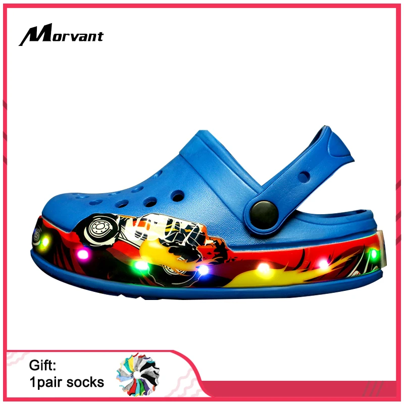 Тапочки детские легкие из ЭВА милые садовые шлепанцы для мальчиков и девочек