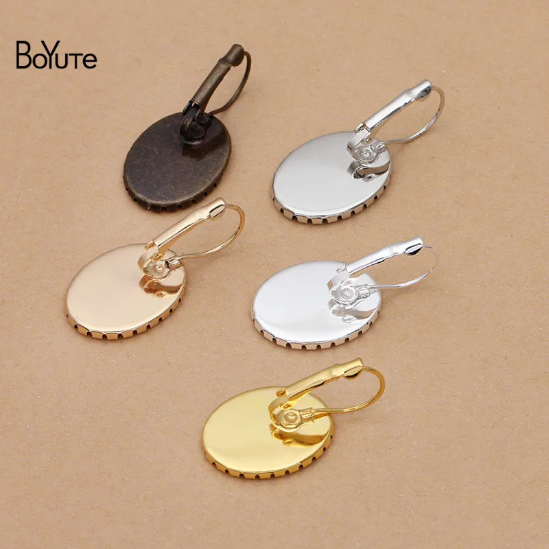 BoYuTe на заказ (200 шт./лот) овальный кабошон 18 х25 мм серьга с пустым основанием