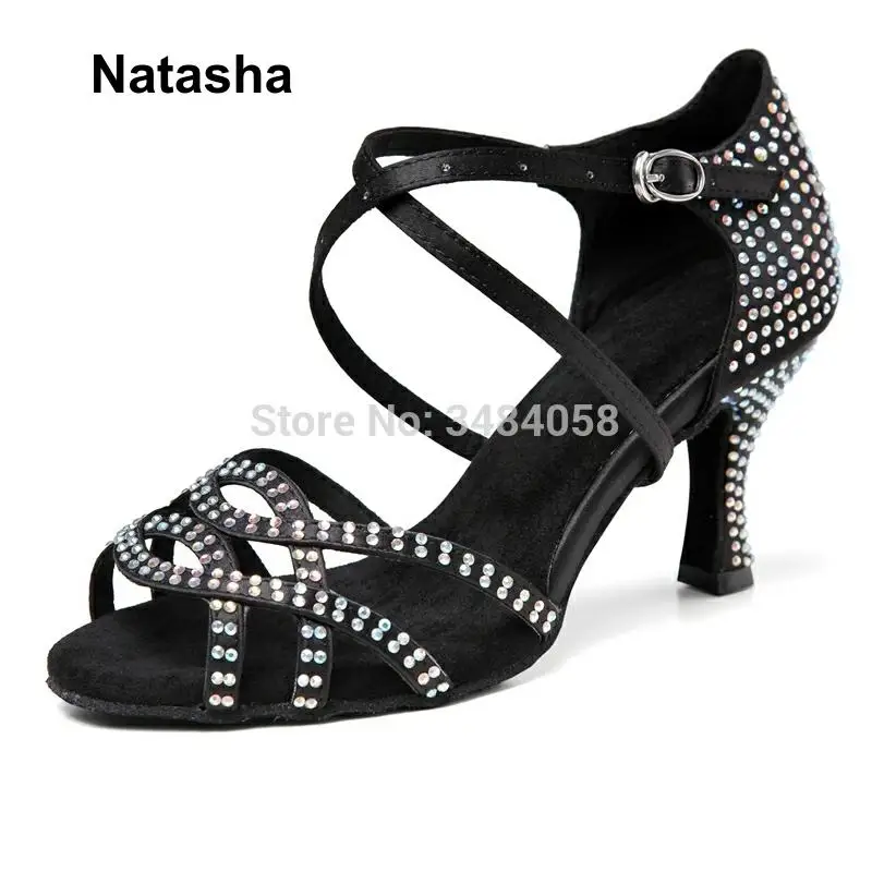 Танцевальная обувь Natasha для взрослых со стразами танцевальная