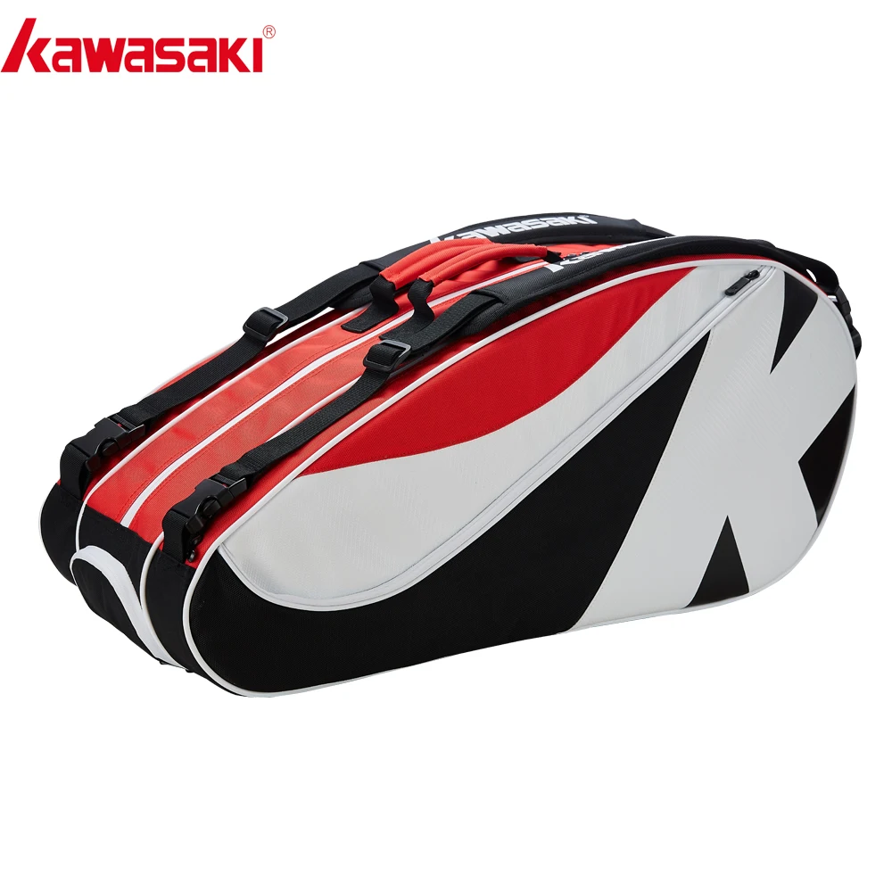 Original Kawasaki Master Series Badminton Bag Large Capacity Racquet Sports Bag For 6 Badminton Rackets KBB-8685