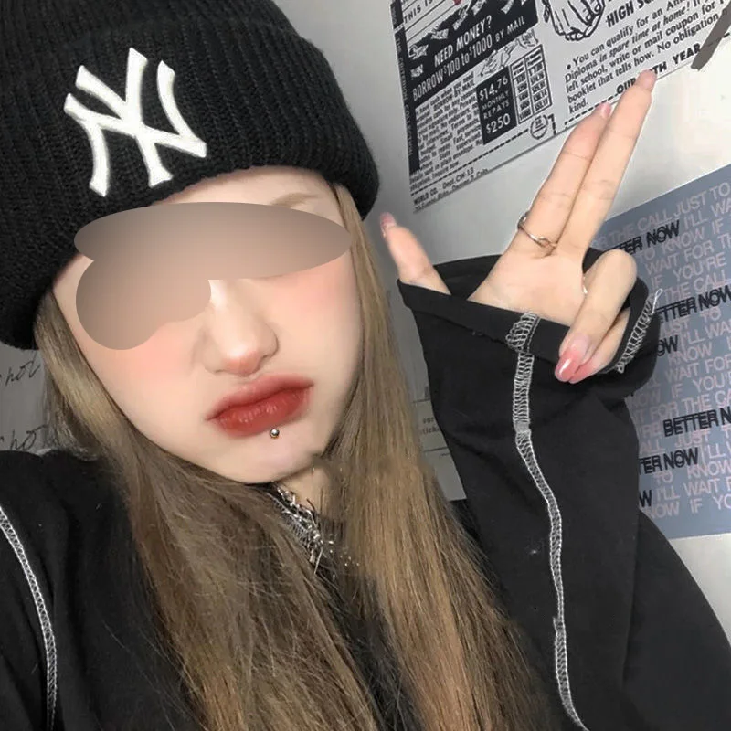 

Vintage Egirl Hole Zinc Alloy Harajuku Non Cool Y2K Jewelry Lip Piercing Aesthetic Eyebrow Nail Nose for Gothic Hip Hop Party